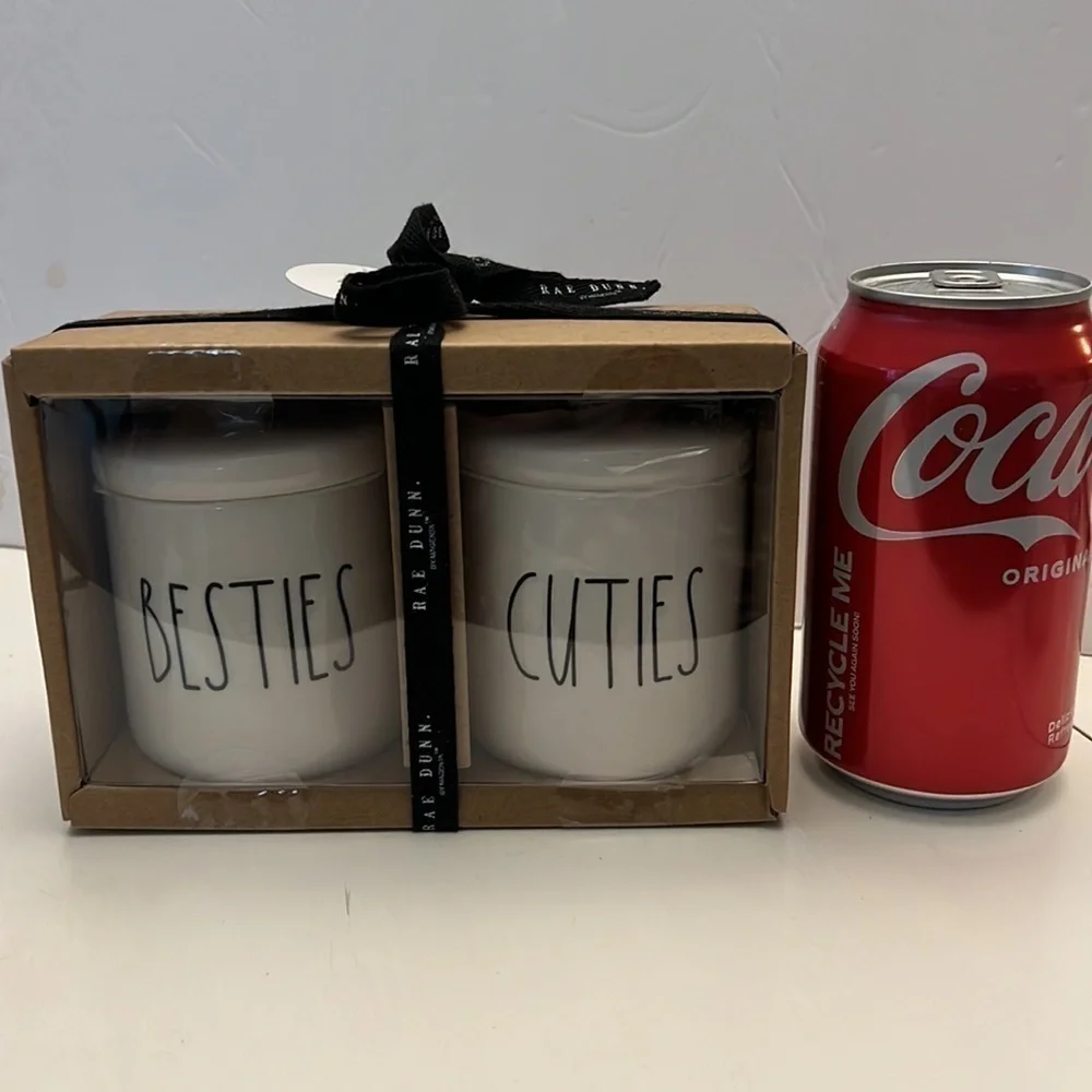 Rae Dunn Besties and Cuties New Ceramic Heart Lid Decor Canisters